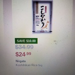 [QLD, SA, WA] Niigata Koshihikari Rice 5kg (Made in Japan) $24.99 (Was $34.99) @ Costco (Membership Required)