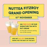 [VIC] Free Signature Tea with Nut Cream for First 100 Customers from 12pm Saturday (13/11) @ NUTTEA (Fitzroy)