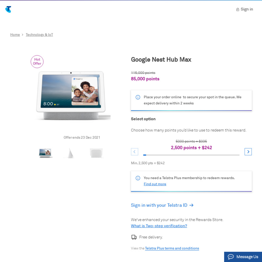 Buy the Google Nest Hub (Gen 2) Smart Home Display - Telstra