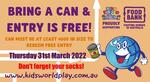 [NSW] Free Entry with Donation of a Can of Food (Minimum 400g Size) @ Kids World Play
