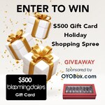 Win a $500 Gift Card Holiday Shopping Spree to Bloomingdales from OYOBox