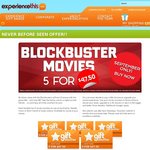 Event Cinemas - 5 Movies for $47.50 + shipping of $8.50 or more (from as low as $11.20 each)