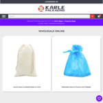 20% off All Products + 5% off Member Discount + Delivery ($0 on Custom Products) @ Karle Packaging
