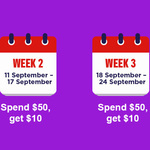 Shop Min $50 at Coles, Woolworths, Harris Farm, ALDI & Pay with Westpac Debit Card, Get $10/$20 Cashback (4 Claims over 4 Weeks)