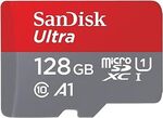 SanDisk 128GB Ultra microSDXC Card + SD Adapter $19.10 @ Amazon