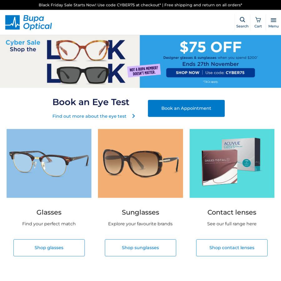 Shop Sunglasses Online - Free Delivery | Bupa Optical – tagged  