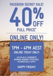 Jeanswest 40% off Full Priced Items 1pm-4pm Today