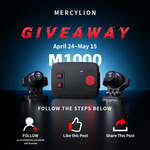 Win a M1000 Motorcycle Dashcam or 1 of 2 $100 Gift Cards from Mercylion