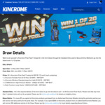 Win 1 of 20 Kincrome Prize Packs (Pressure Washer, 92-Piece Portable Tool Kit and More) Wortth $1,172 from Kincrome