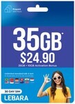 Lebara 30-Day Prepaid Mobile 4G SIM 25GB (+ 10GB Bonus) $6, 35GB SIM (+ 35GB Activation Bonus) $9 @ Woolworths (in-Store Only)