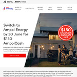 [QLD] Sign Up to New Electricity Plan, Get $150 AmpolCash Digital GC & 10¢/L off Fuel (New Customers Only) @ Ampol Energy