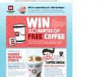 Free coffee at Hudsons on 10th December
