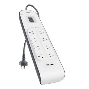 Belkin SurgePlus 8 Outlet 2 USB Powerboard $44.90 + Del ($0 OnePass/ C&C/ in-Store) @ Bunnings (Price Beat $42.65 @ Officeworks)