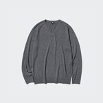 100% Merino V-Neck Sweater $29.90 + $7.95 Delivery ($0 C&C/ in-Store/ $75 Order) @ UNIQLO