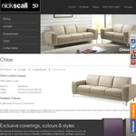 Nick Scali 50% off, 3 Seater Leather Chloe Lounge $990 (Reduced from $1980)