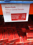 Masterfoods Portion Control Tomato Sauce 70 Pcs X 14g for $3.89 @ Costco Auburn