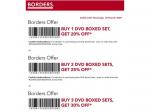 Borders 20-30% off DVD box sets for either 1,2 or 3 boxsets