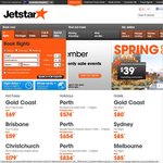 Jetstar Spring Clean out Sale - Inc. $29 SYD-MEL + More Domestic and International