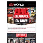 Epic Clearance Sale @EB with an Additional 13% off for 1hr on Fri 1-2pm AEST