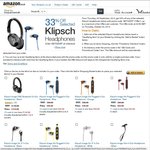 Some Klipsch headphones 33% off @ Amazon UK