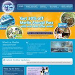Merlin Attractions Annual Pass 30% off - Family of 3 $168 (was $240) Family of 4 $224 (was $320)