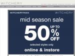 Witchery up to 50% off Selected Styles - Plus Get an Extra 10% off Any Purchase