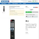 LG AN-CR500 TV Remote $10 @ The Good Guys (Same as Bing Lee Deal) Free Pickup or $5 Postage
