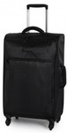 IT Luggage Medium Soft Suitcase 4 Wheel Spinner Black $55.95 @ Luggage Direct