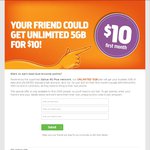 Amaysim Unlimited Plan: $44.90/Month (5GB Data) for $10 (First Month & New Customers)