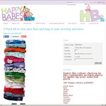 3 Pack All in One Modern Cloth Nappies 7% off $32.54 with Free Wet Bag or Pair Arm/Leg Warmers @ Happy Babes