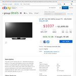 LG 49" Full HD 100Hz Smart TV (49LF6300) Delivered $1037 @ Dick Smith eBay Groupbuy