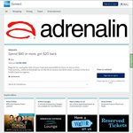 8x New AmEx Offers: Spend $80 Get $20 Back @ Adrenalin + More Offers