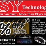 20% OFF Tt Esports by Thermaltake Peripherals (Headset, Mouse, Keyboard, etc) @ in-Store MSY