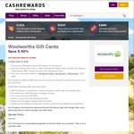 Woolworths WISH eGift Cards 5.5% off @ Cashrewards