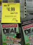 Monopoly Deal Card Game - $4.99 (50% off) at Coles (VIC & NSW)