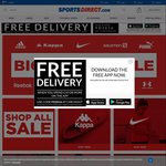 Free Delivery When You Spend $20 or More Via App @ Sports Direct