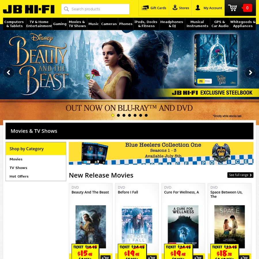 20 off BluRay & DVDs JB HiFi OzBargain