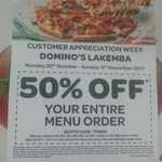 [NSW] Domino’s Lakemba 50% off - Customer Appreciation Week