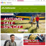 Kathmandu on eBay Autumn Sale up to 50% off RRP + 5% off Use Code PICK5