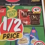 [IGA WA] Magnum Ice Cream 440ml or 4-6 Pack Selected Varieties $4.25-Cold Power 1.8-2kg Powder or 2ltr Liquid $8.25 (save $8.25)