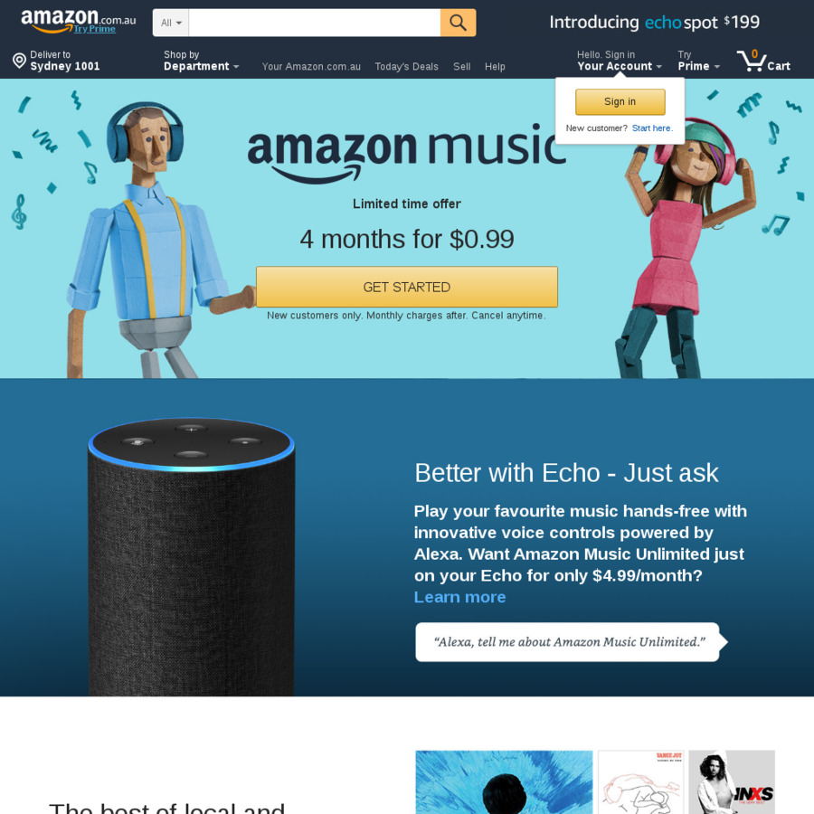 Amazon Music Unlimited - 4 Months for $0.99 (Usually $11.99/Month ...