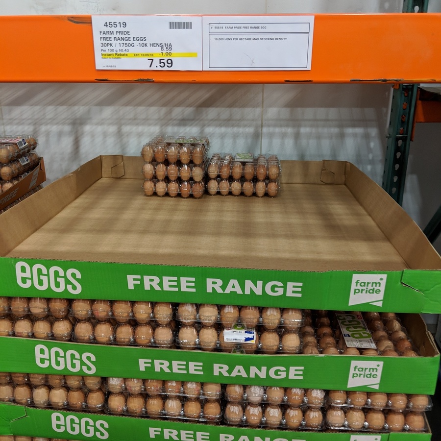 Farm Pride Free Range Eggs 30 Packs 7.59 Costco (Membership Required