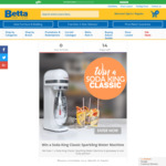 Win a Soda King Classic Sparkling Water Machine Worth $90 from Betta