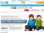 BigW Spend $50 Get 10% PayPal Cashback, Wii Deal $179, Maybe 3DS Bundle $313, iTunes 32%off
