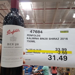 Penfolds Kalimna Bin 28 Shiraz 2016 Red Wine Barossa 750ml $31.49 (Normally $33.99) @ Costco (Membership Required)