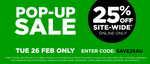 Pop-up Sale - 25% off Sitewide @ Repco (Online Only)