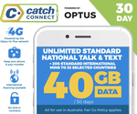 40GB | 30 Days | $4.90 @ Catch Connect (Usually $49.90)