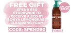 Spend $60 Store Wide and Receive Eco Tan Lemongrass Cleansing Foam (Valued at $21.95) @ The Well Store