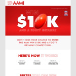 Win $10,000 Cash & a Trip to the AFL Grand Final for 2 from AAMI