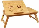 Bamboo Laptop Foldable Desk Stand with Inbuilt Cooling Fan - USB $22.49 Delivered (Was $54.99) @ Astivita Amazon AU
